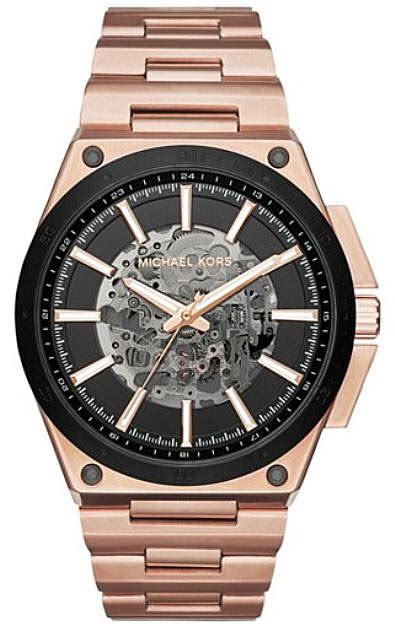 michael kors wilder rose gold-tone automatic men's watch|rose gold designer watches.